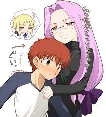 fate 私は士郎に信頼されてるとセイバーを煽るライダーさん fate ライダー fate かわいい fgo イラスト