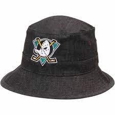 Men S Anaheim Ducks Mitchell Ness Black Mighty Ducks Stonewashed Denim Bucket Hat Anaheim Ducks Stone Wash Bucket Hat
