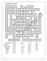 Numeros 0 100 Em Portugues Palavras Cruzadas Unterrichtsmaterial Im Fach Portugiesisch Portugiesisch Unterrichtsmaterial