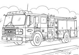 Coloriage Camion De Pompier Realiste Dessin Camion De Pompier à imprimer