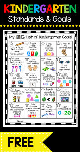 Kindergarten Goal Chart Freebie Keeping My Kiddo Busy Kindergarten Goals Kindergarten Skills Kindergarten Learning