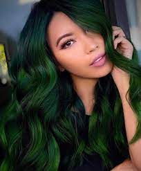 Bold Winter Hair Colors For Those Itching For A Major Makeover Dark Green Hair Bold Hair Color Bright Hair Colors