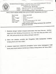 13.00 wib check out time : Soal Ujian Fakultas Hukum Helmi Kediris