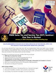 All the attendees have gone home each with… a 165 pages copy of the gst tax act wellness business the next trillion dollar industry. Fmm Sales Tax And Service Tax Sst Seminar One Year In Review