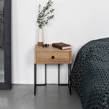 Industrial Bedside Table Mid Century Industrial Style Etsy In 2020 Bedside Table White Oak Industrial Bedside Industrial Metal Bedside Table