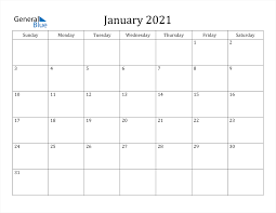 This editable calendar 2021 template in blank microsoft word format can help! January 2021 Calendar Pdf Word Excel