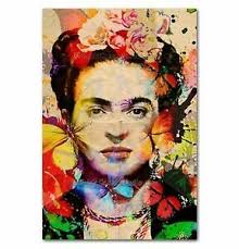 Frida Kahlo Gold Scream Painting w/COA Jacob Hitt