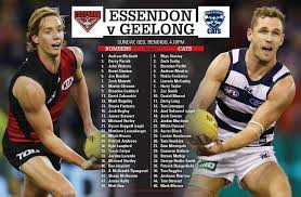 Engine Room Essendon S Darcy Parish And Geelong Skipper Joel Selwood Will Lock Horns At The Qeo On Sunday Pictures Getty I Geelong Cats Geelong Harry Taylor