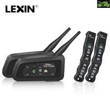 2 Pcs Lexin A4 Motorcycle Bluetooth Helmet Intercom Headset For 4 Riders Interphone Support Remote Control Bt Wireless Intercom Smartautotasev