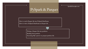 We did not find results for: Pyspark Read And Write Parquet File Sparkbyexamples