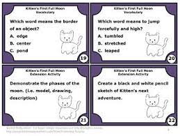 Has been added to your cart. Kittens First Full Moon 1st Grade Reading Comprehension Digital Printable Reading Comprehension Kittens First Full Moon Reading Comprehension Task Cards