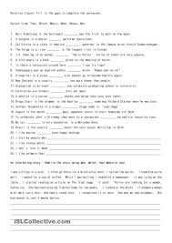 Relative pronouns with preposition, relative adverbs. Relative Clause Worksheet Relative Clauses English Grammar Worksheets Clause