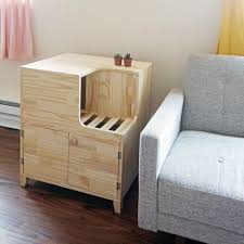 Other Finishes Available Unique Jumbo Modern Wooden Cat Litter Cabinet Fully Assembled Easy Clean Cat Litter Cabinet Litter Box Furniture Wooden Cat