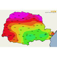 O verão é morno com precipitação e o inverno é fresco com queda moderada do nível de precipitação. Mapa De Calor Do Parana Mostra Temperaturas Nos Extremos Nesta Tarde De Terca Bem Parana