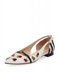 Black And White Pointed Toe Flats Spring 2014 Trend Pointy Toe Flats Ballerina Shoes Flats