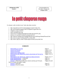 C'est le langage visuel, simple et original, qui permet aux enfants de reconstituer les histoires. Le Petit Chaperon Rouge Docsity