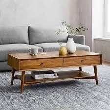 In addition to metal and wood versions, west elm coffee tables integrate luxe finishes like marble and brass. Mid Century Storage Coffee Table Acorn West Elm United Kingdom