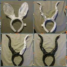 Young maleficent with her horns. Maleficent Horns Made With Dollar Store Bunny Ears Aluminum Foil Black Duct Tape Maleficent Costume Diy Maleficent Horns Maleficent Costume