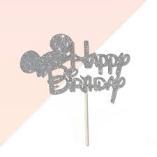 Maybe you would like to learn more about one of these? Happy Birthday Disney Mickey Font Silver Glitters Cake Topper Misty Daydream