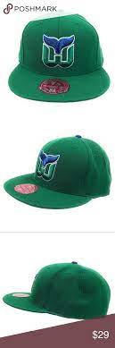 Hartford Whalers Mitchell Ness Fitted Hat Cap Fitted Hats Mitchell Ness Hartford Whalers