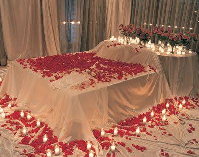 Make love all night on a bed of roses, surrounded by candles and champagne  <3
