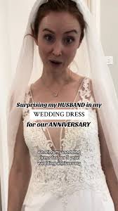 His reaction says it all 😅 #forbetterforworse #weddingdress #husbandprank  #husbandandwife