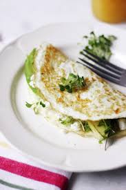 egg white omelette with avocado goat