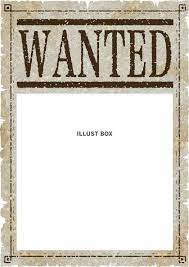 WANTED フレーム：イラスト無料