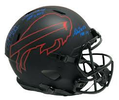 Jim Kelly Andre Reed Thurman Thomas Signed FS Authentic Eclipse Helmet  w/HOF JSA