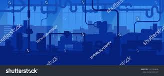 Creative Vector Illustration Of Factory Line Manufacturing Industrial Plant Scen Interior Background Art Design Branding Design Logo Factory Design Art Design