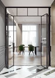 Luxurious Modern Apartment Hall Door Apartment Interior Apartment Design Indoor Glass Doors