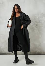 For fall and winter a coat is one of the most important pieces of clothes. Black Faux Leather Balloon Sleeve Trench Coat Missguided
