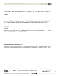 Eureka math grade 4 module 4 lesson 3 answer key. Algebra I Module 1 Topic D Lesson 27 Student Version