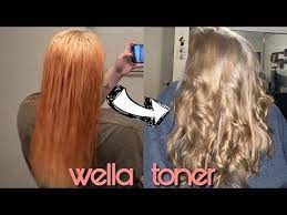Toning Orange Hair With Wella T14 050 Sara Lynn Youtube Toning Orange Hair Color Correction Hair Toner For Orange Hair