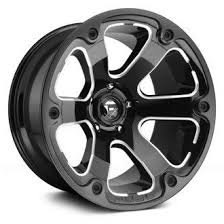 Fuel Black And Blue Stroke Wheels Fuel Beast 1pc Gloss Black With Milled Accents Dizajn
