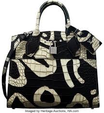 Black And White Louis Vuitton Bag Louis Vuitton Limited Edition Black White Alligator Lot 58216 Heritage Auctions Louis Vuitton Limited Edition Louis Vuitton Vuitton
