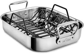 All Clad Stainless Steel Small Roasting Pan With Rack E752s264 In 2020 Stainless Steel Dishwasher Stainless Steel Types All Clad
