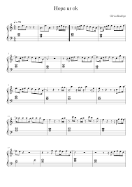 Olivia rodrigo — hope ur ok 03:30. Hope Ur Ok Olivia Rodrigo Sheet Music For Piano Solo Musescore Com