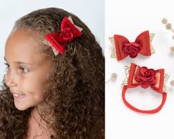 Red Christmas Hair Bows, Baby Christmas Headband, Toddler Hair Clip,  Toddler Christmas Hair Bows, Girls Hair Bows, Christmas Hair Clips Bow