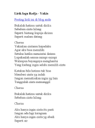 Tak ada waktu kembali untuk mengulang lagi. Lirik Lagu