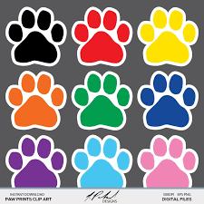 Paw Prints Digital Clip Art Paw Print Clipart Instant Etsy In 2021 Paw Print Crafts Paw Patrol Decorations Digital Clip Art