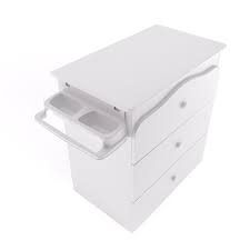 Mit kleinen gebrauchsspuren ansonsten tip top. Polini Kids Wickeltisch Wickelkommode Mit Badewanne Weiss Und Auflage Grau Stars Polinikids