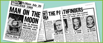 Ask children to highlight and label the texts to pick. Early Learning Resources Moon Landing Historic Newspaper Reports Apollo 11 Newspaper Articles
