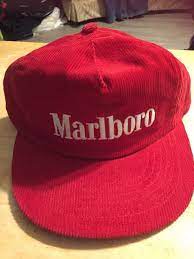 Vintage Marlboro Truckers Red Corduroy Cap Hat Snapback Rare Made In Usa New Nos Marlboro Trucker Mens Trucker Hat Hats Red Corduroy