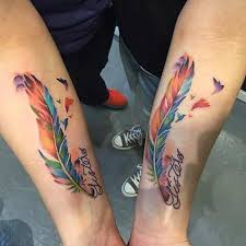 Some people also draw the feather tattoo behind their ears. 89 Heart Warming Sister Tattoos With Meanings Stayglam