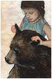 Ears Bear Illustrazione Orso Polare Arte