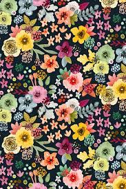 Creating the watercolour floral pattern 1 creating the watercolour floral pattern 2 u4: Colorful Fabrics Digitally Printed By Spoonflower Spring Floral At Night By Angel Gerardo In 2020 Floral Pattern Wallpaper Flower Illustration Pattern Pattern Wallpaper