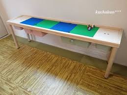 legoプレイテーブル自作diy レゴ専用台をじーじに作ってもらいました kuchakunのブログ 注文住宅と大切な家族と育児記録 プレイ テーブル 子供部屋 収納 カラーボックス キッズ 収納