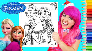 The frozen coloring sheet marks the end of the film. Coloring Frozen Elsa Anna Coloring Book Page Prismacolor Colored Pencils Kimmi The Clown Youtube