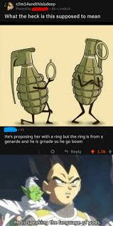 He S Speaking The Language Of The Gods Is A Nonsensical Meme From Dragon Ball Super Dragon Ball Super Funny Dragon Ball Dragon Ball Super